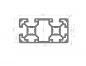 Preview: Aluminium profile 80x40 groove 10 B-type 3N90